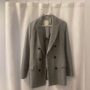 Wilfred Grey Plaid Blazer Size 2